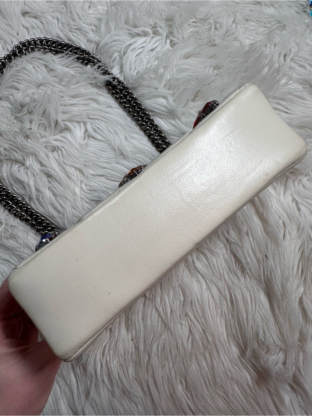 Kurt Geiger • Kensington Bone & Rainbow Hearts Love Crossbody Leather Bag - Picture 11 of 17